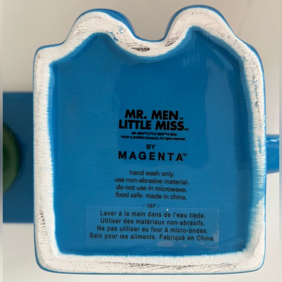 New Mr. Men Little Miss Mr. GRUMPY by Magenta Blue Top Hat Topper Mug🎩💙💚 - Picture 5 of 9